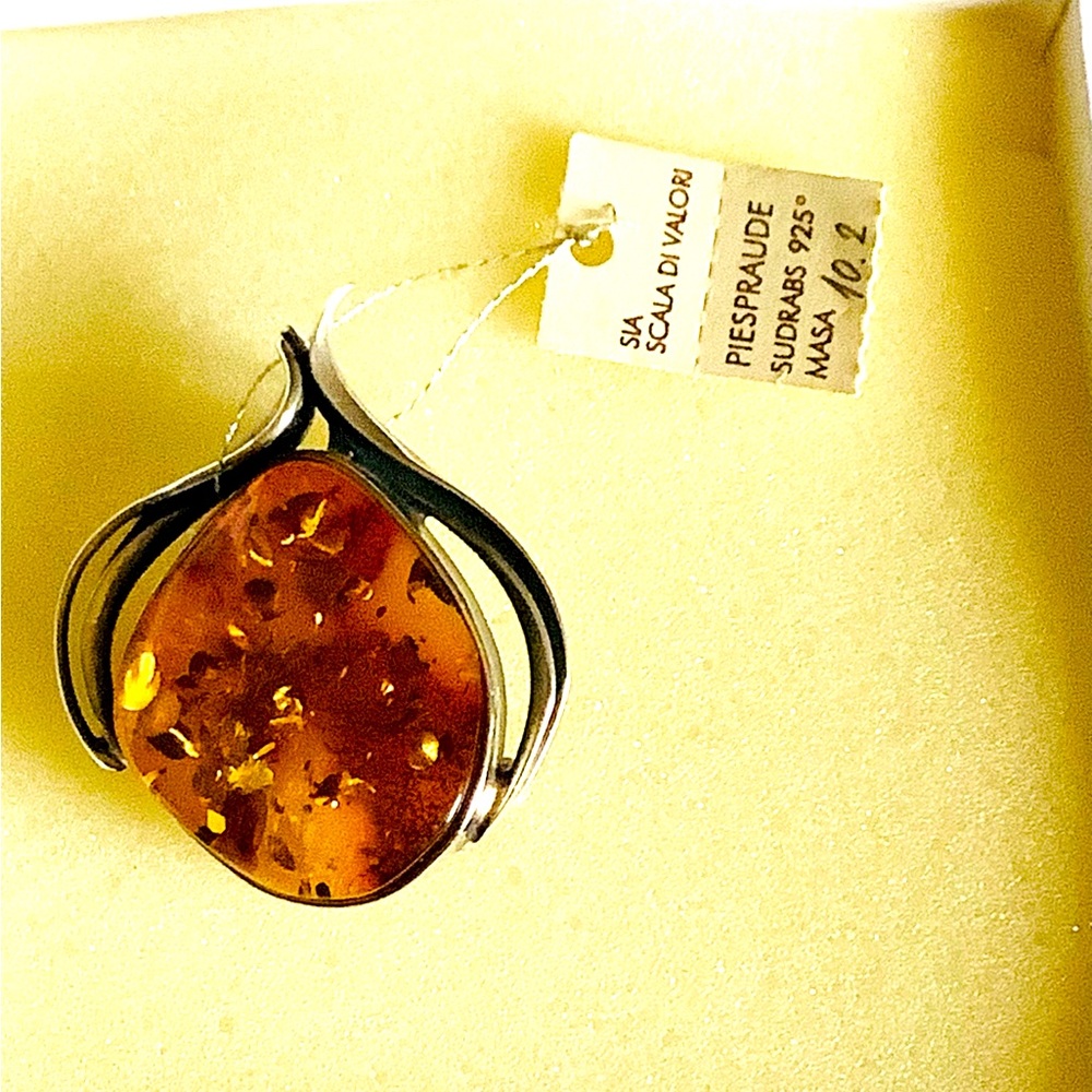 Beautiful REAL BALTIC AMBER brooch/ pendant ☀️☀️☀️ - Picture 5 of 13